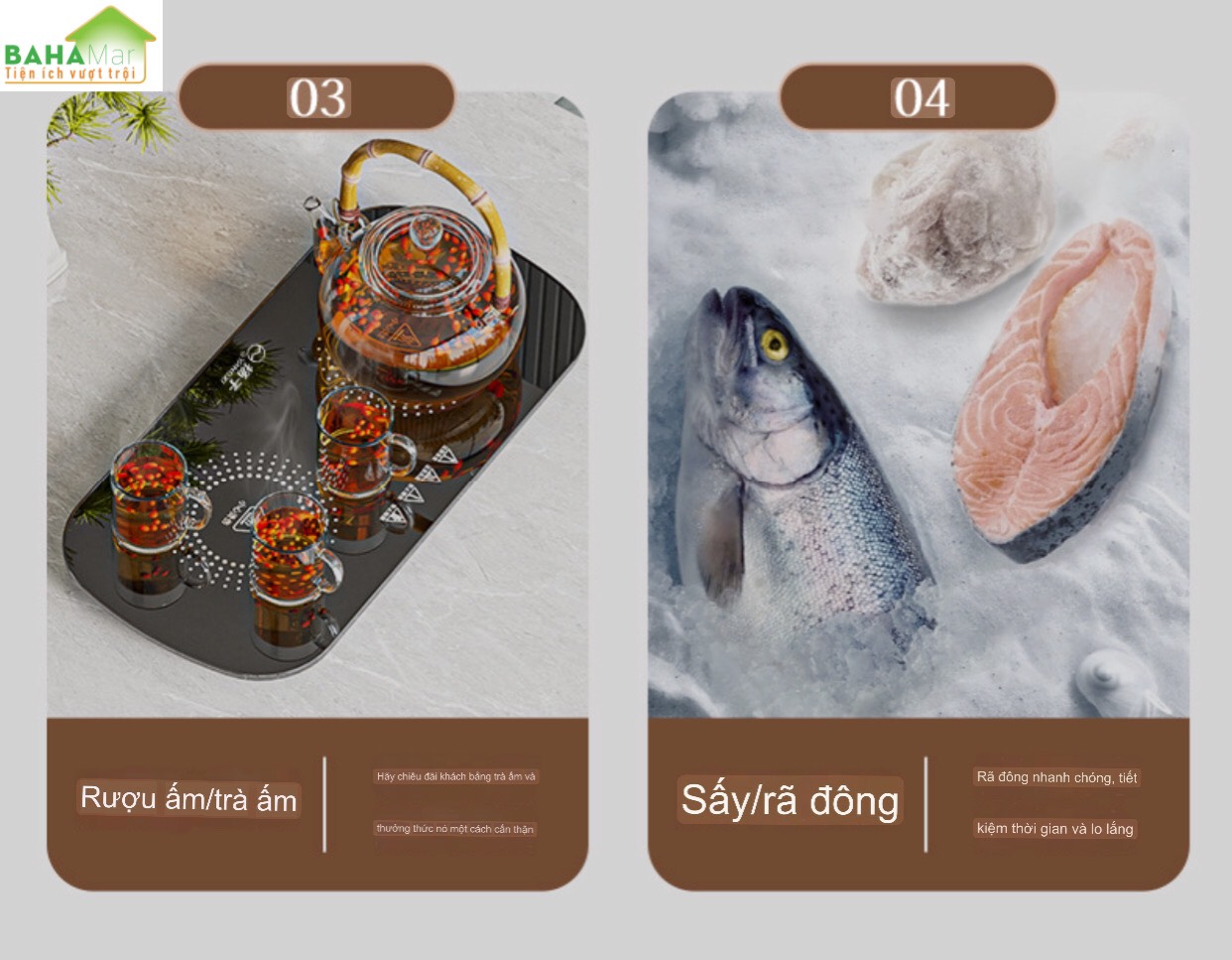 TẤM NHIỆT THÔNG MINH ĐA CHỨC NĂNG GIỮ ẤM MÓN ĂN GIA ĐÌNH NHỎ "BAHAMAR" Có thể tạm biệt những bữa ăn nguội lạnh để thưởng thức đồ ăn nóng ấm giúp giữ sức khoẻ cuộc sống