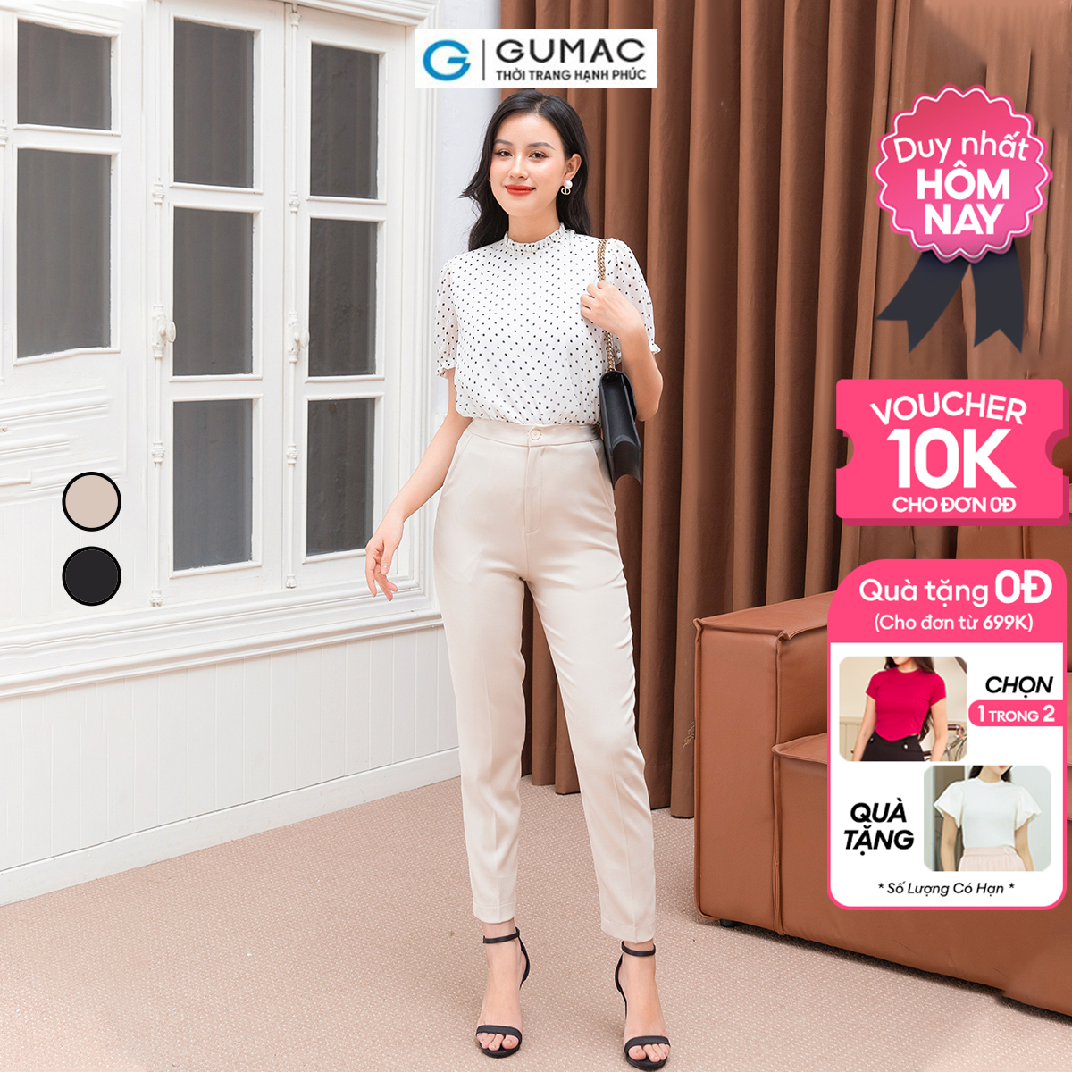Quần tây cơ bản thời trang GUMAC QD10059