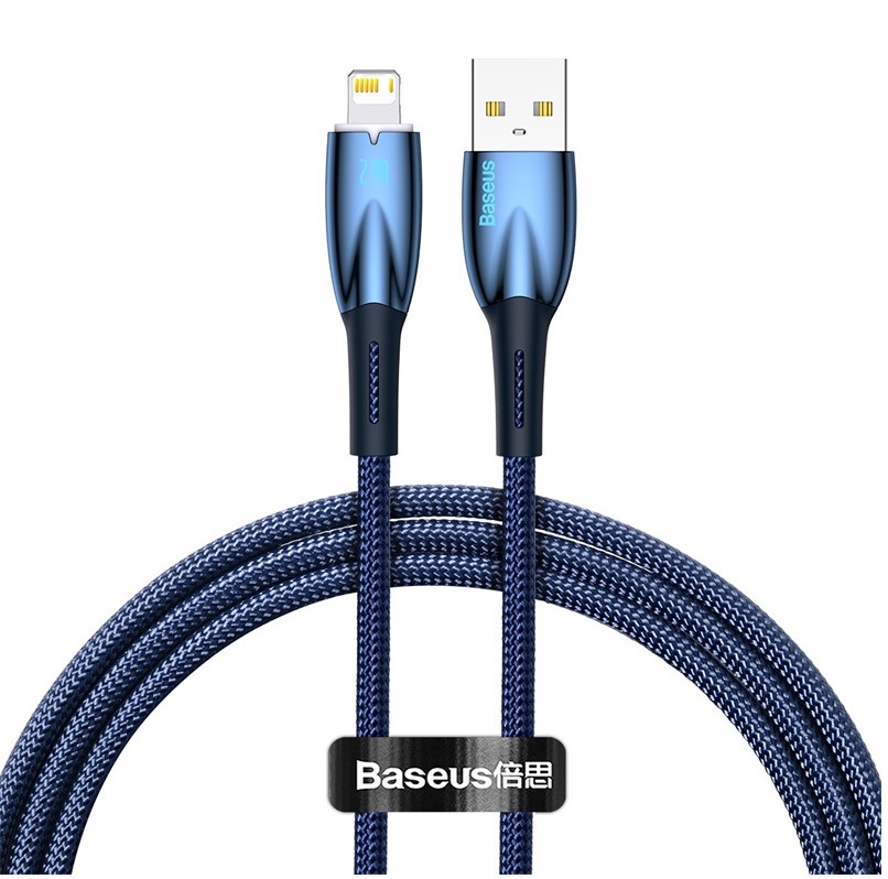 Cáp sạc cho iP dòng sạc 2.4A Usb-iP Baseus Glimmer Series CB000023 _ Hàng chính hãng