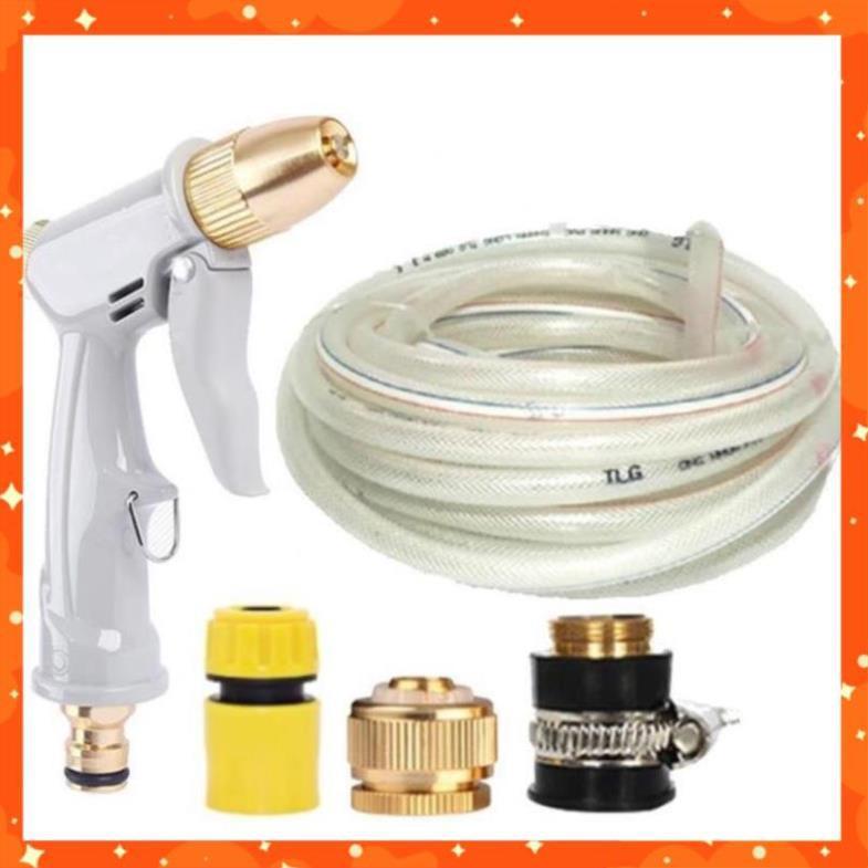 Bộ dây vòi xịt nước tưới cây rửa xe,tăng áp 3 lần, loại 3-5m 206846