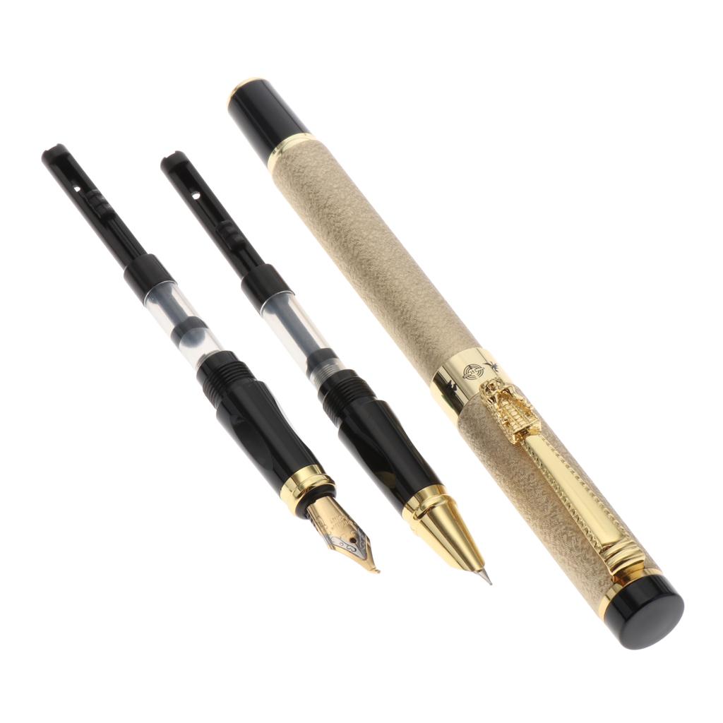 3Pcs Luxury Fountain Pen - BEST Fountain Pens Gift Set - Smooth Elegant Writing - Calligraphy - FREE Ink Refill Converter