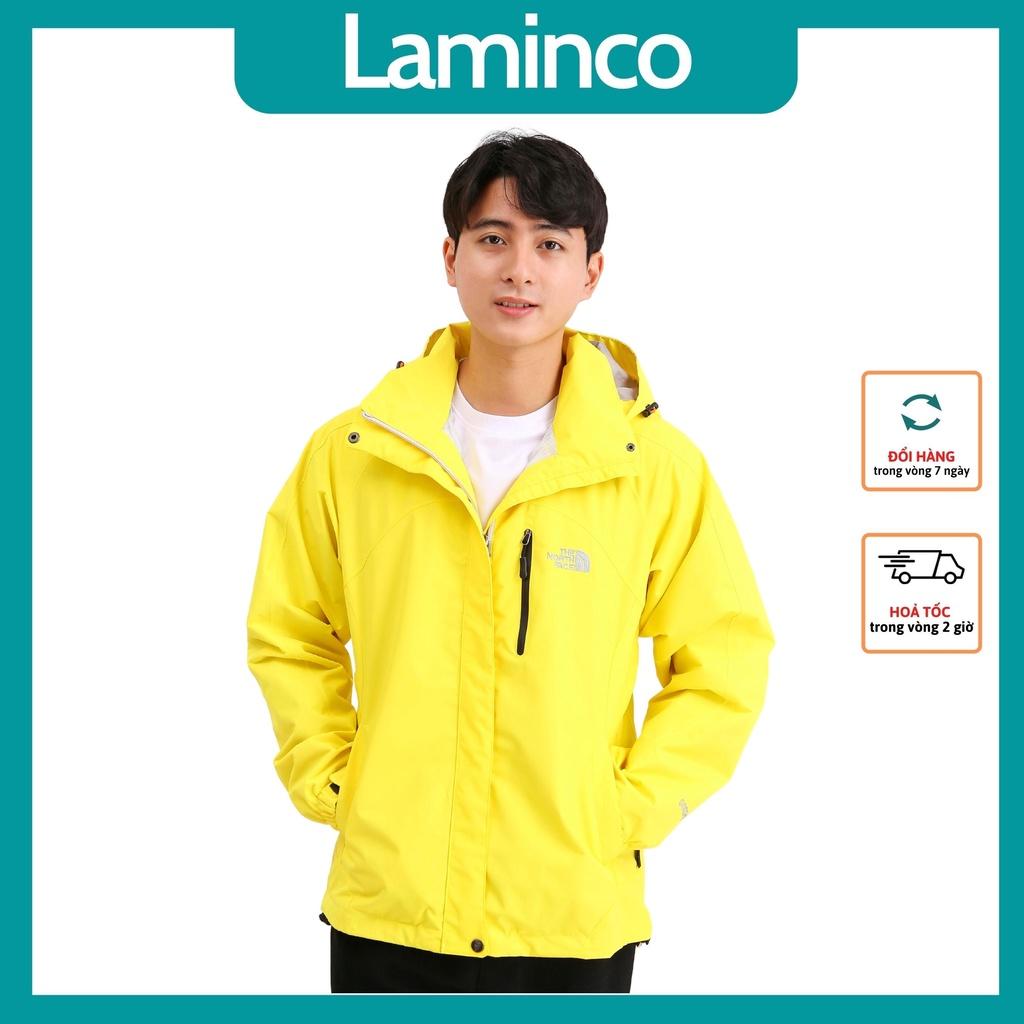 Áo khoác gió nam nữ 2 lớp trượt nước màu trơn thể thao