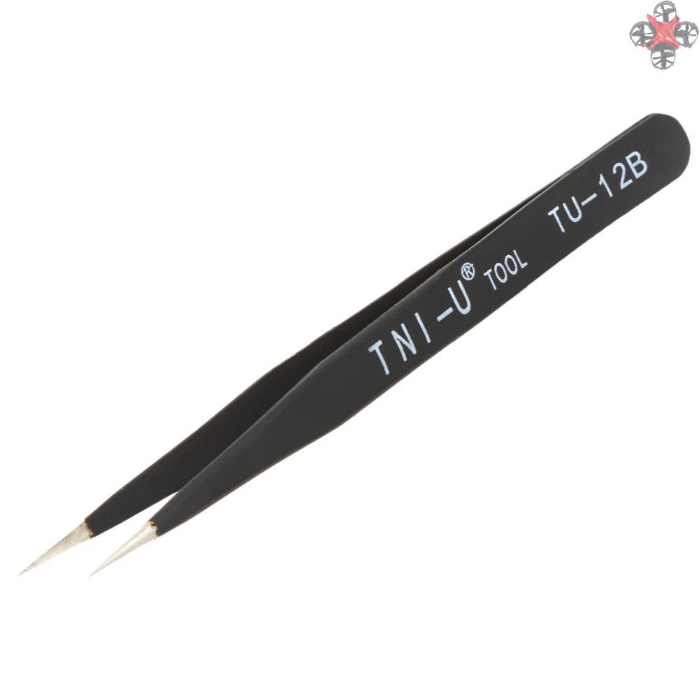 Nhíp Inox Màu Đen Tu-12B 5 '' Chống Tĩnh Điện