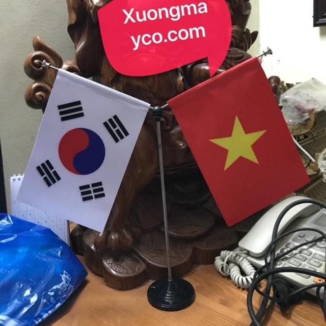 Cờ để bàn đế inox chữ T