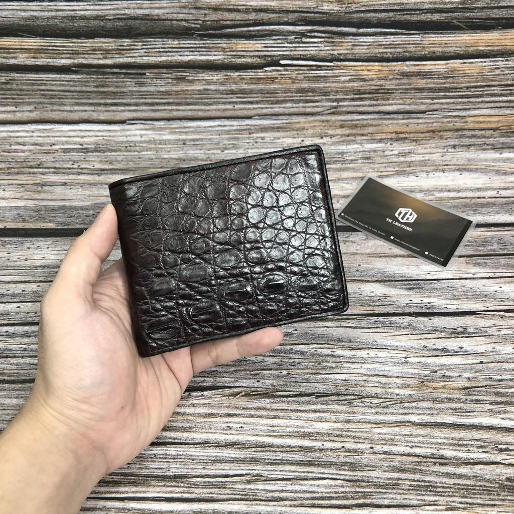 Bóp Nam Da Cá Sấu Kiểu Dáng Ngang