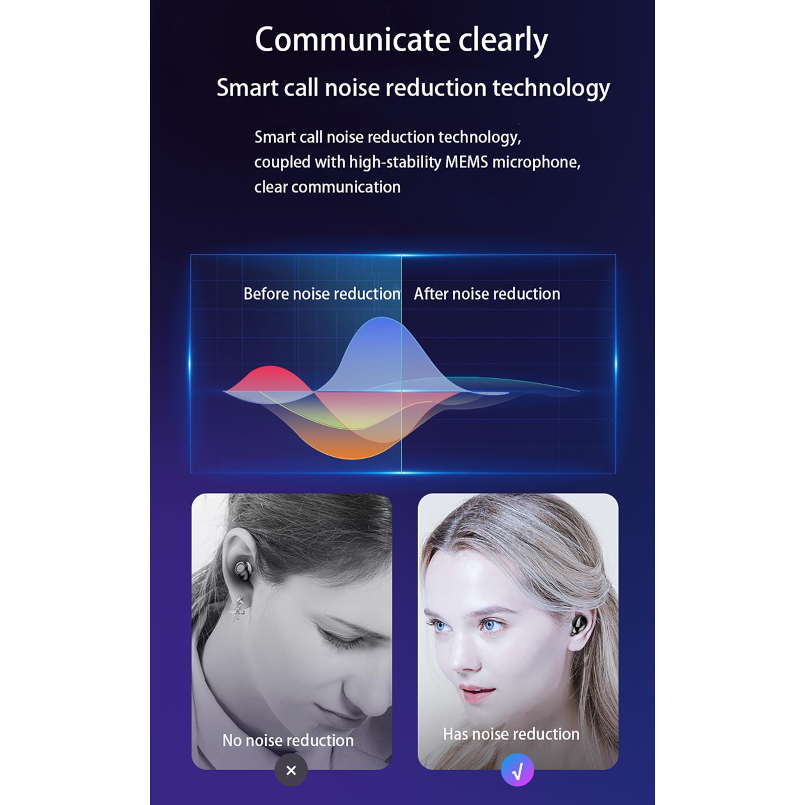 Sports In-Ear Stereo Bluetooth 5.0 Earphone Earbuds Headphone Black