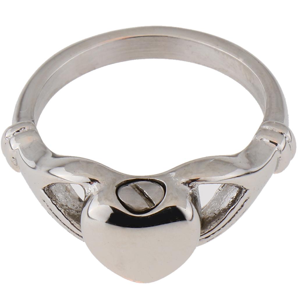 Heart Memorial Ring Pet Urn Ashes Holder Finger Ring Cremation Jewelry