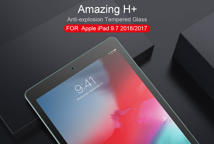 Dán màn hình cường lực iPad Pro 9.7'' 2018/2017 Nillkin Amazing H+ - hàng chính hãng