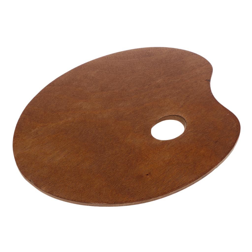 Wood Paint Tray Palette for Watercolor Oil Acrylic Paint Art Oval