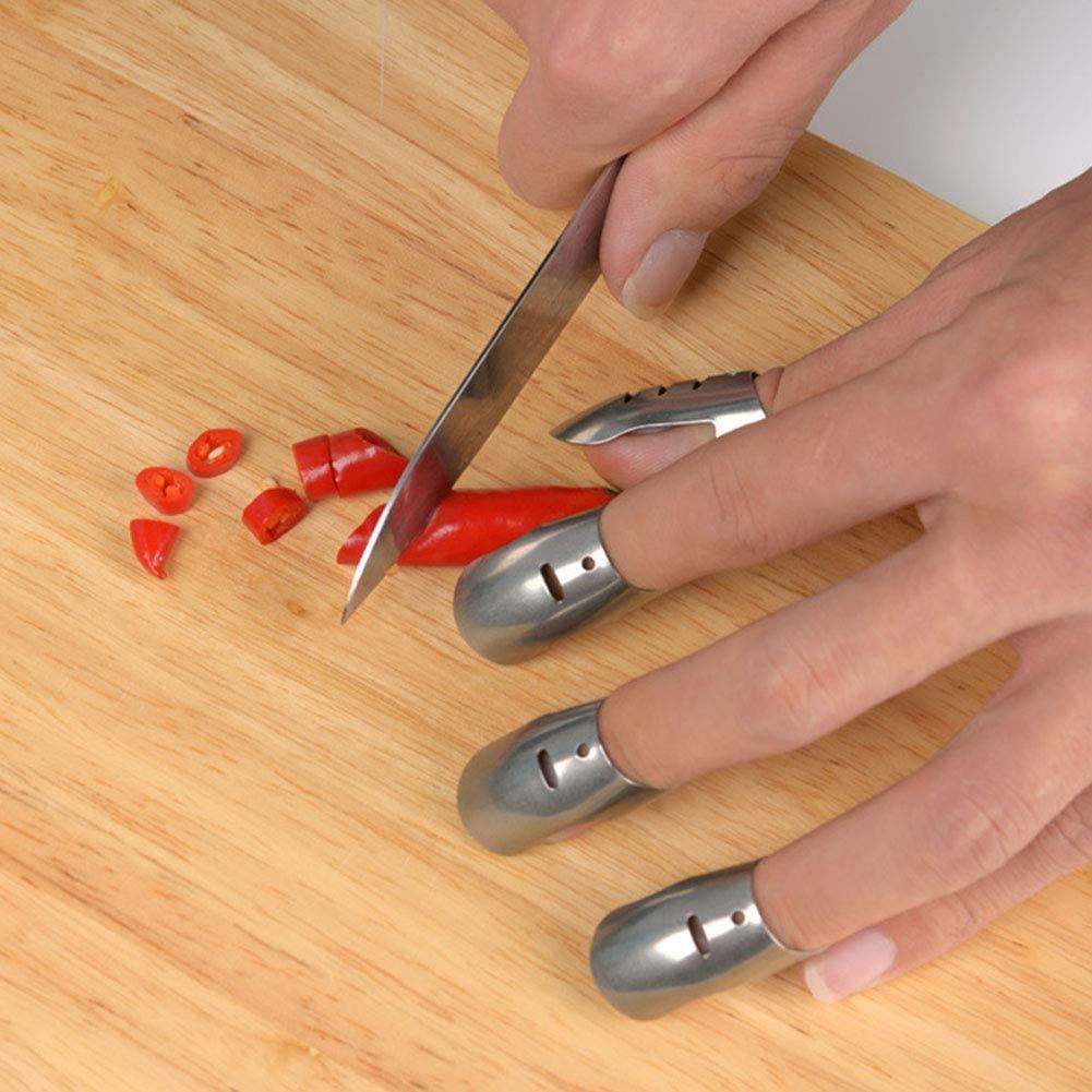Bộ 4 Miếng Chắn ANAEAT Bằng Thép Không Gỉ Bảo Vệ Ngón Tay An Toàn Khi Sử Dụng Dao