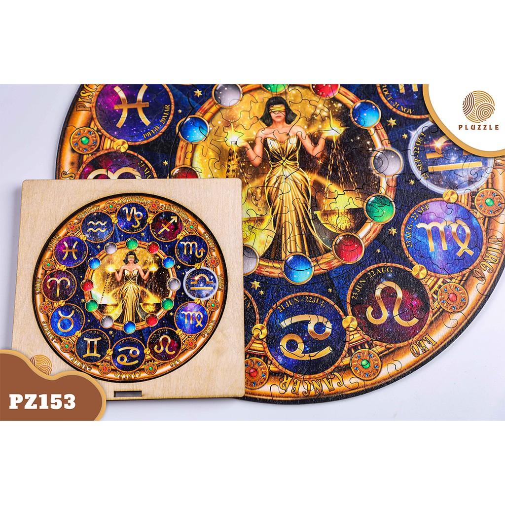 PLUZZLE Bộ xếp hình gỗ thông minh puzzle đồ chơi ghép hình 12 Cung Hoàng Đạo – Cung Thiên Bình – PZ153