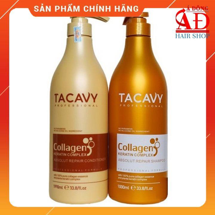 BỘ DẦU GỘI XẢ HẤP Ủ COLAGEN KERATIN TACAVY PHỤC HỒI TÓC HƯ TỔN SIÊU MỀM MƯỢT