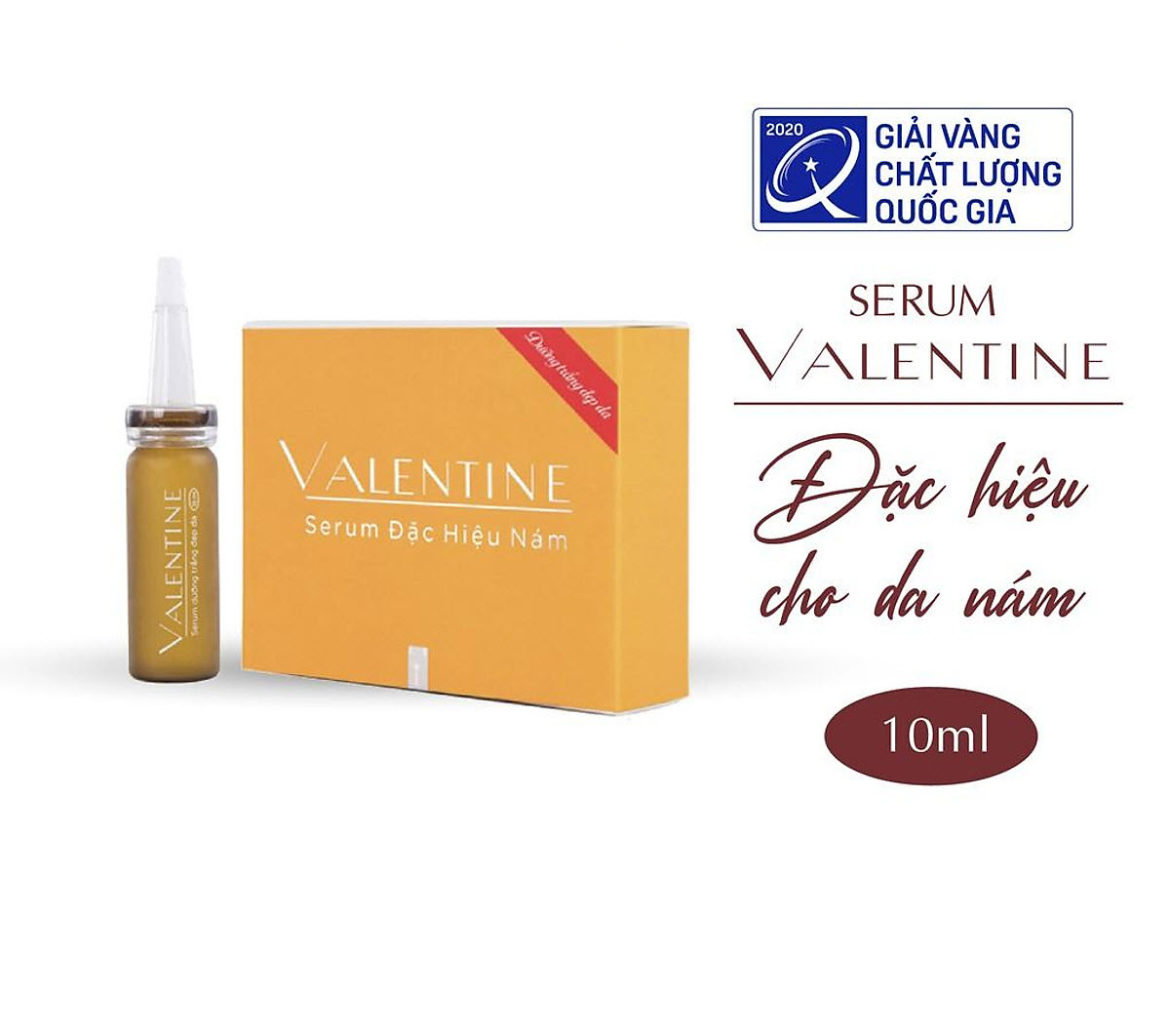 Serum Đặc Hiệu Cho Da Nám Valentine 10ml - Hỗ Trợ Làm Mờ Nám Cho Da Đẹp Tự Tin