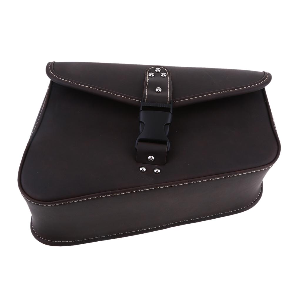 Left & Right PU Leather Solo Saddle Bag for 2004-2013 Harley Sportster XL883 XL1200