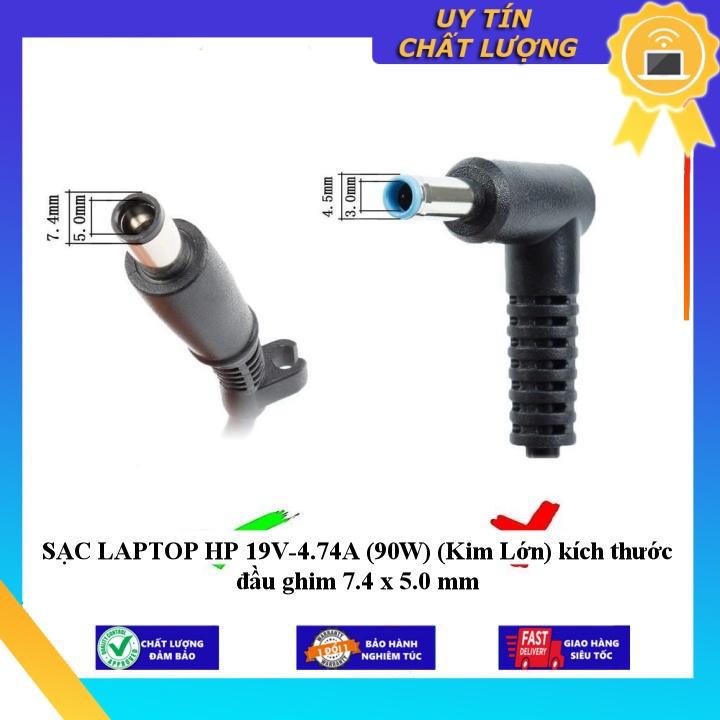 SẠC cho LAPTOP HP 19V-4.74A kích thước đầu ghim 7.4 x 5.0 mm - Hàng Nhập Khẩu New Seal