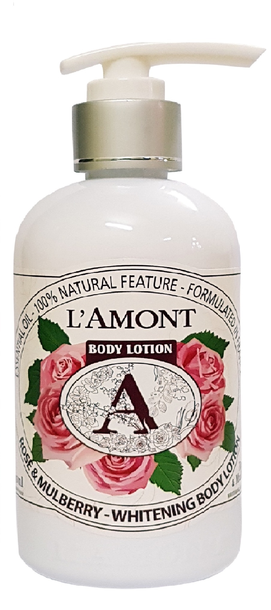 Sữa Dưỡng Thể L'amont En Provence Rose &amp; Mulbery Whitening Body Lotion Hương Hoa Hồng Chai 250ml