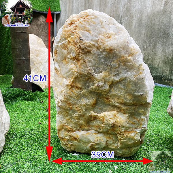 Trụ đá thạch anh trắng thô tự nhiên nguyên khối kích hoạt năng lượng 51kg  -K125