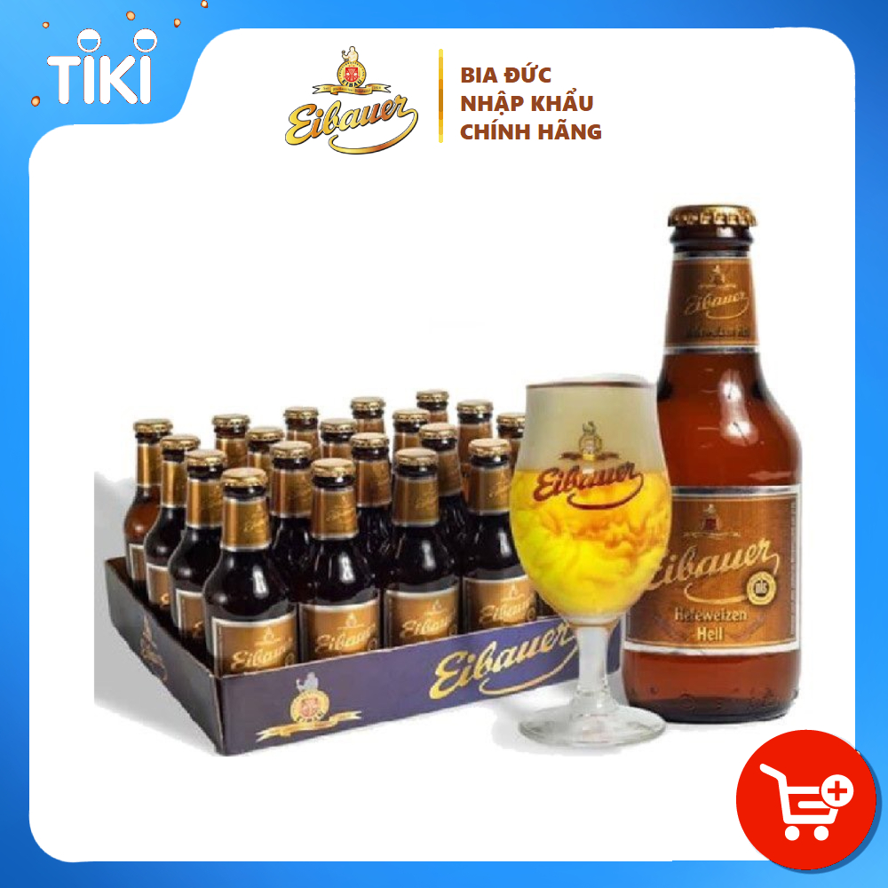 [BIA ĐỨC NHẬP KHẨU] Thùng 20 Chai Bia Thầy Tu EIBAUER HEFEWEIZEN HELL 5.2% 250ml - Bia Tươi Men Sống Thượng Hạng - Bia Đức Nhập Khẩu Chính Hãng