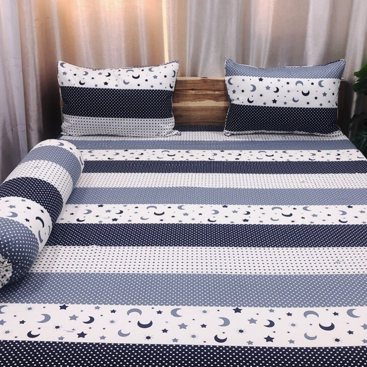 Drap cotton kèm vỏ gối