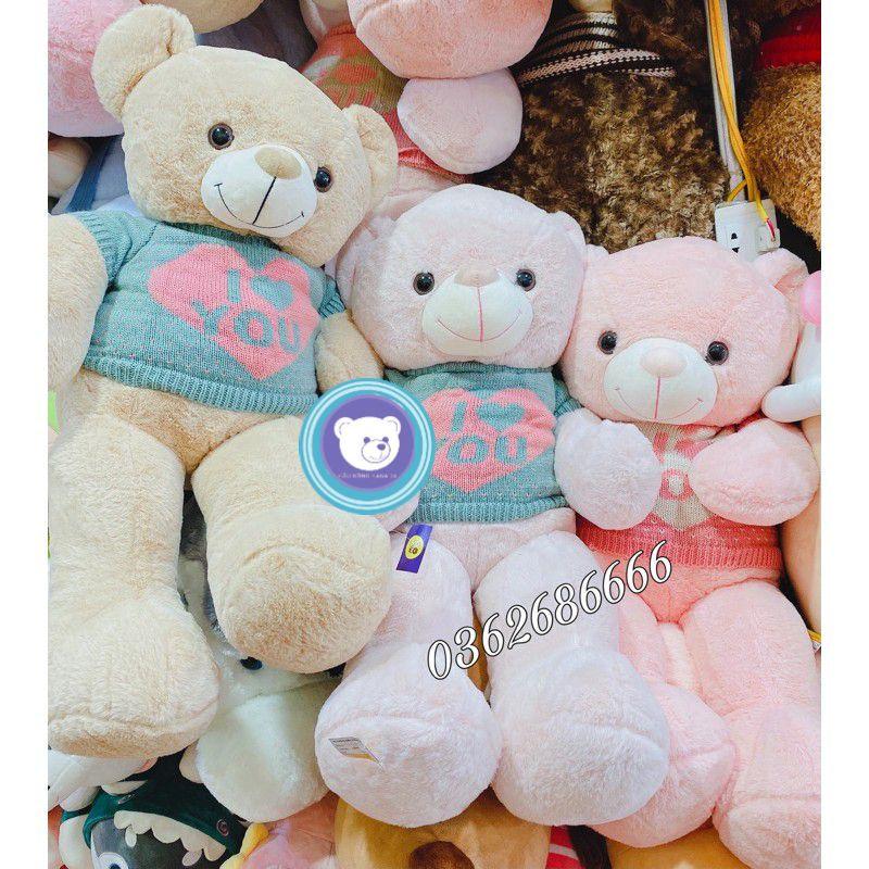 Gấu bông - Gấu  teddy mặc áo len - Gấu Bông Hana