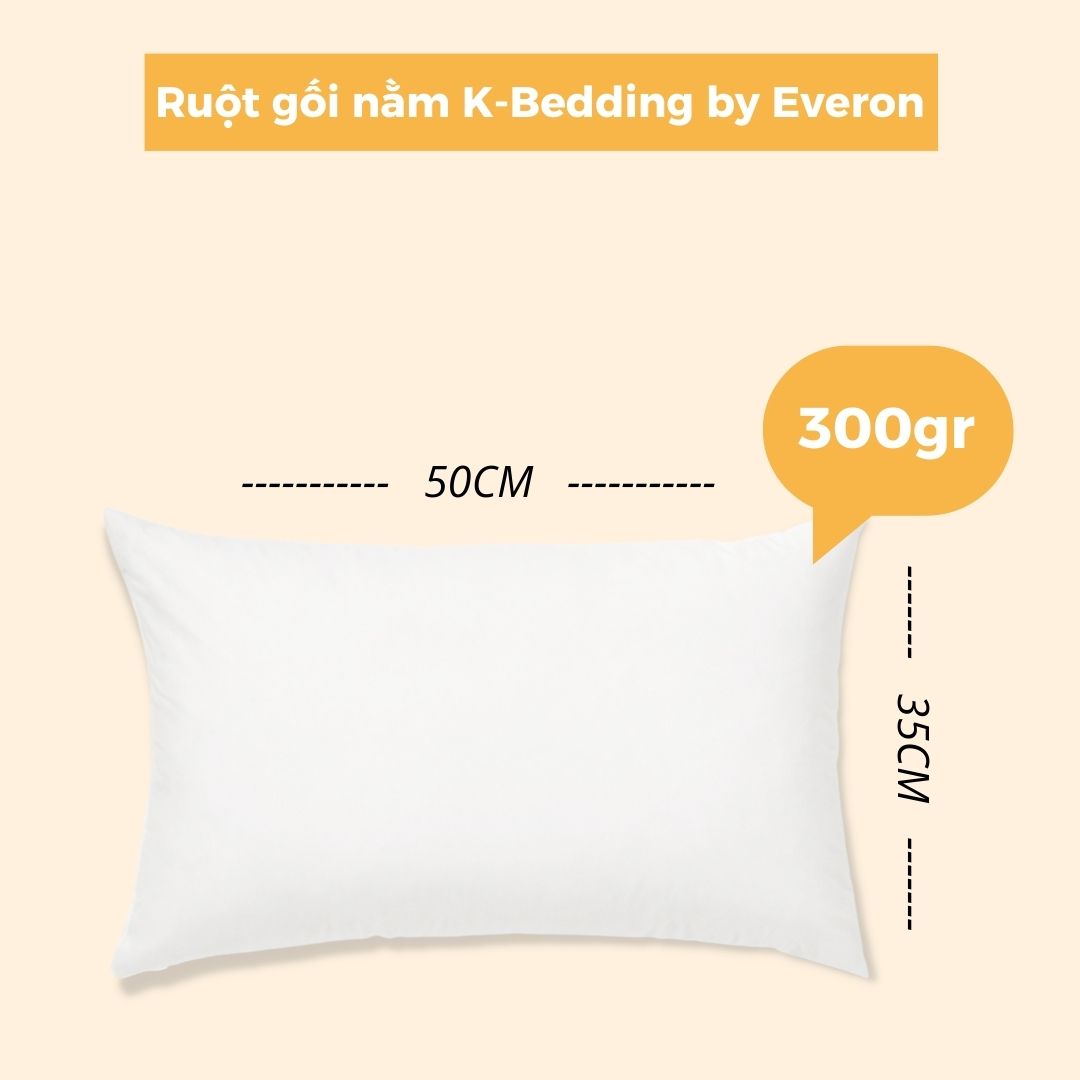 Ruột Gối Nằm K-Bedding by Everon - Trắng, Gối Cao