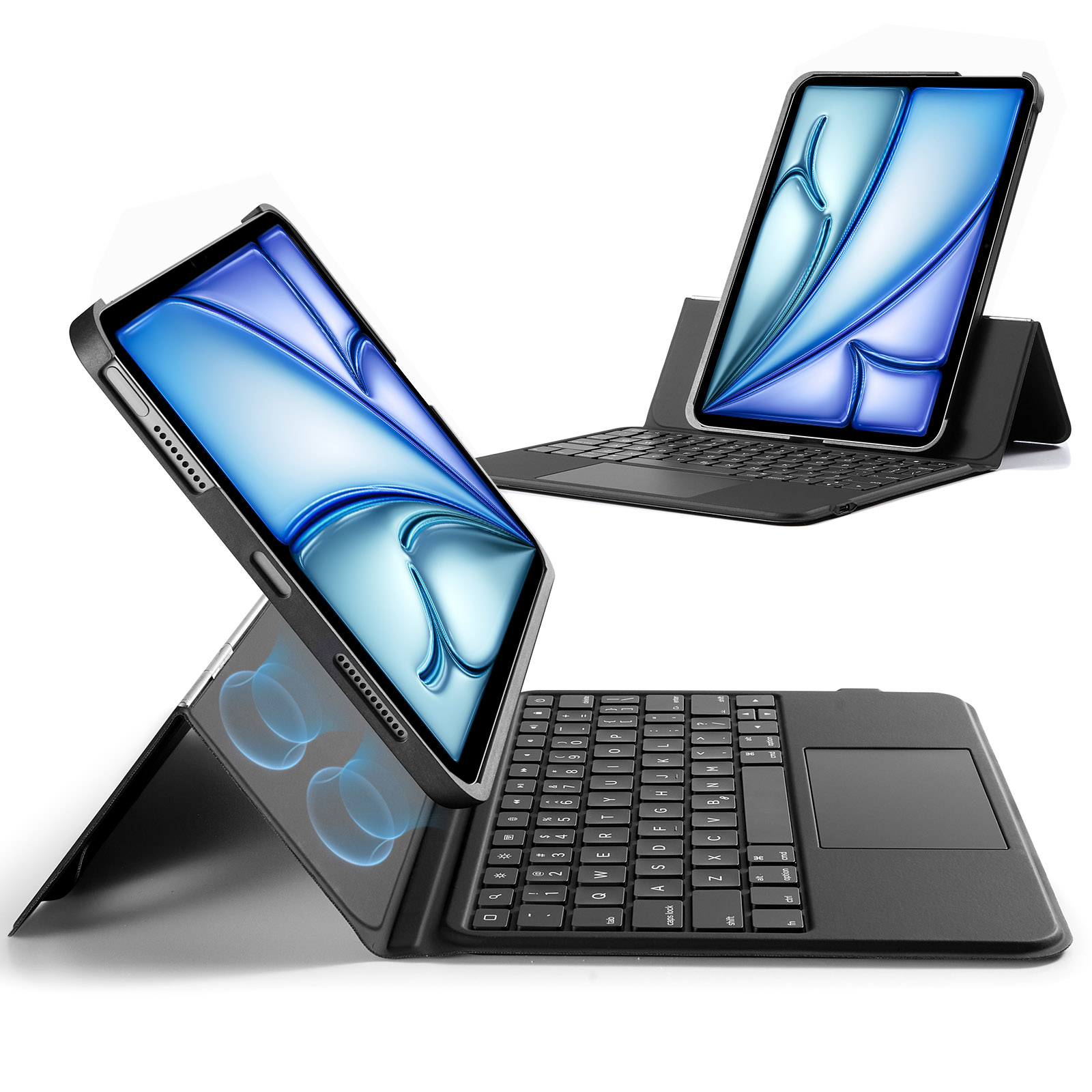 Bao da kèm bàn phím dành cho iPd Air/Pro 2024 ESR Ascend Keyboard màu đen - Hàng chính hãng