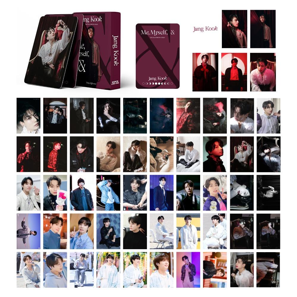 Hộp 55 Card Jungkook Me, Myself, &amp; Lomo Jungkook BTS 2022