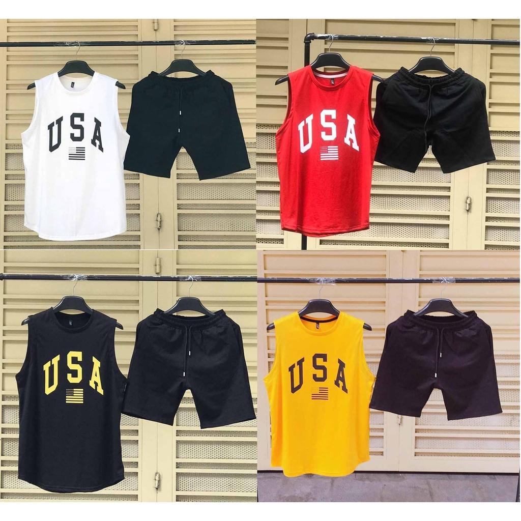 Đồ Bộ Thể Thao Nam Nữ USA - Set Quần Áo bốn mùa đẹp cao cấp mặc nhà đi chơi thoải mái 04