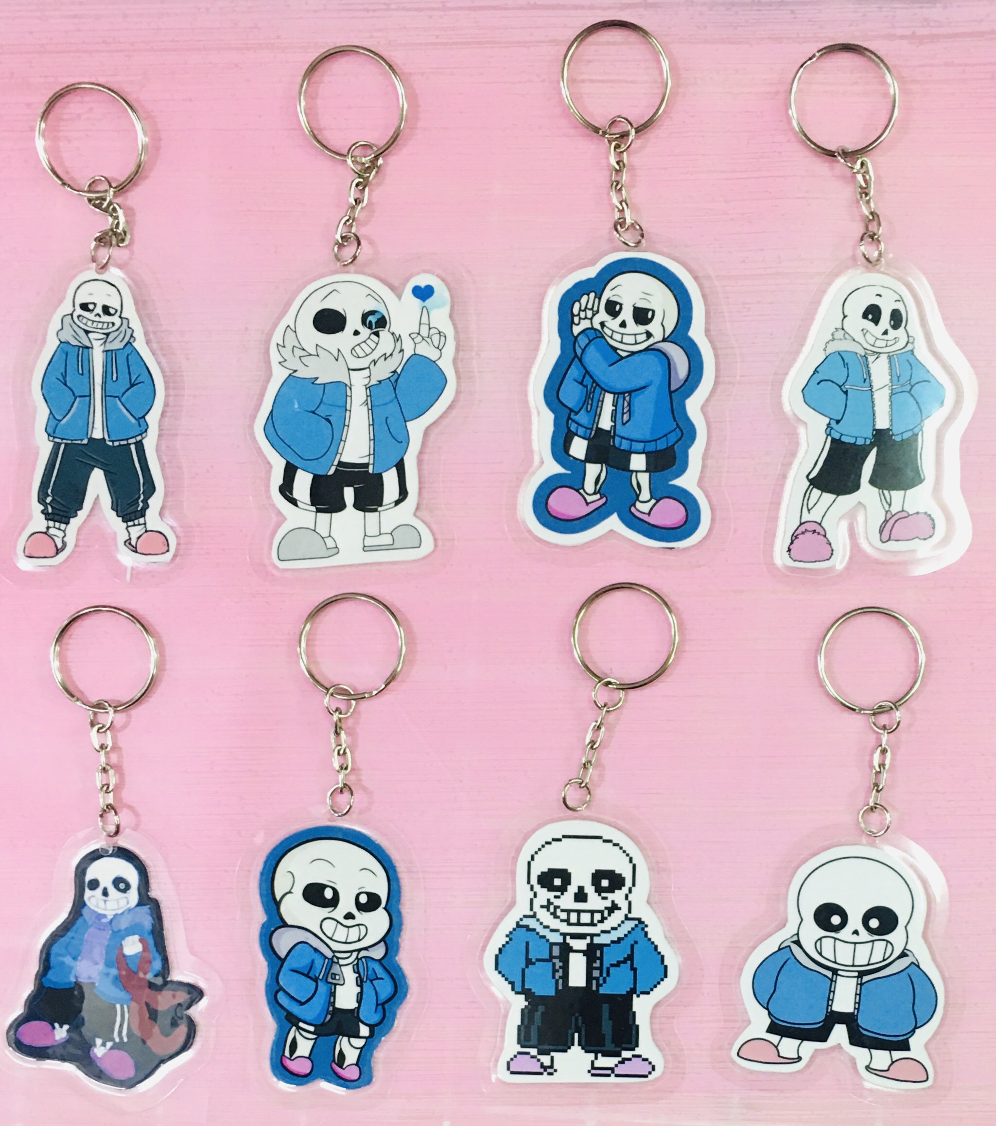 Set 5 Móc khóa cắt tỉa Sans Undertale khác nhau gửi ngẫu nhiên