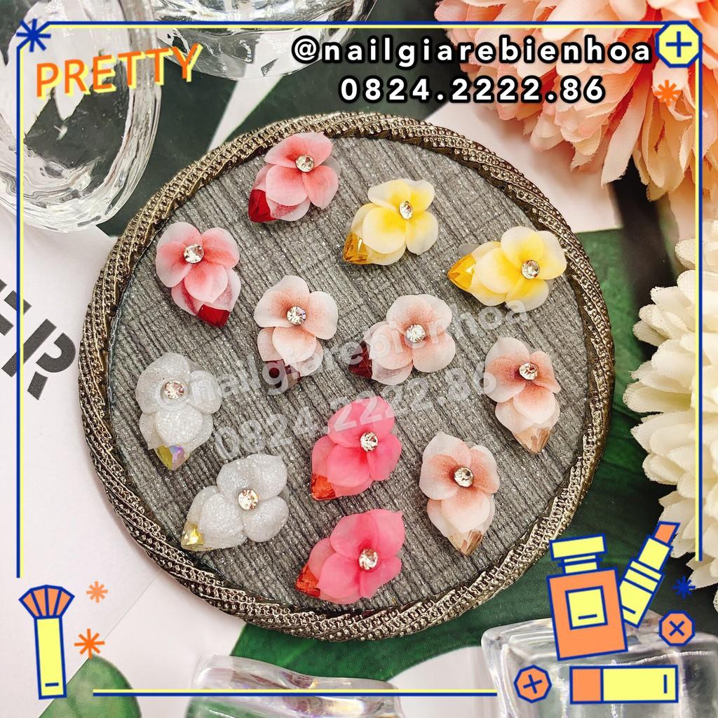 Set 10 hoa bột đính nail