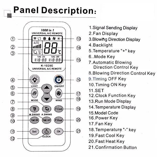 Remote máy lạnh, remote điều hòa điều khiển tất cả máy lạnh nội địa Nhật, Việt Nam các loại đa năng có clip HDSD