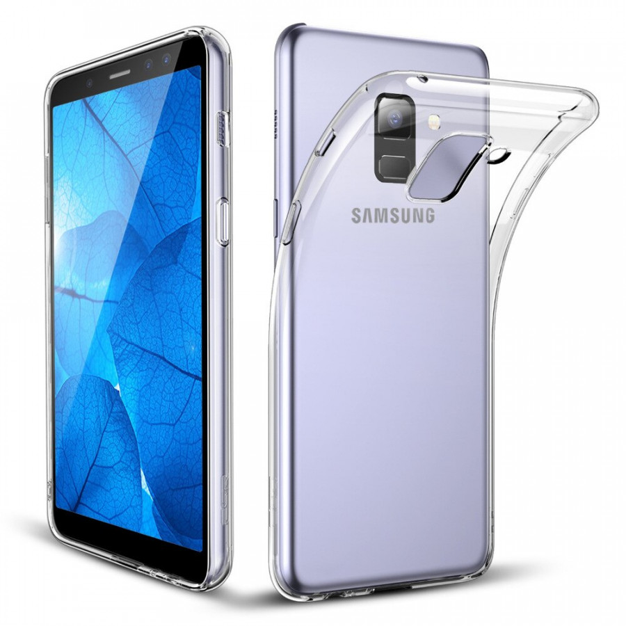 Ốp lưng dẻo cho Samsung Galaxy A8 2018 hiệu Ultra Thin mỏng 0.6mm chống trầy - Hàng chính hãng