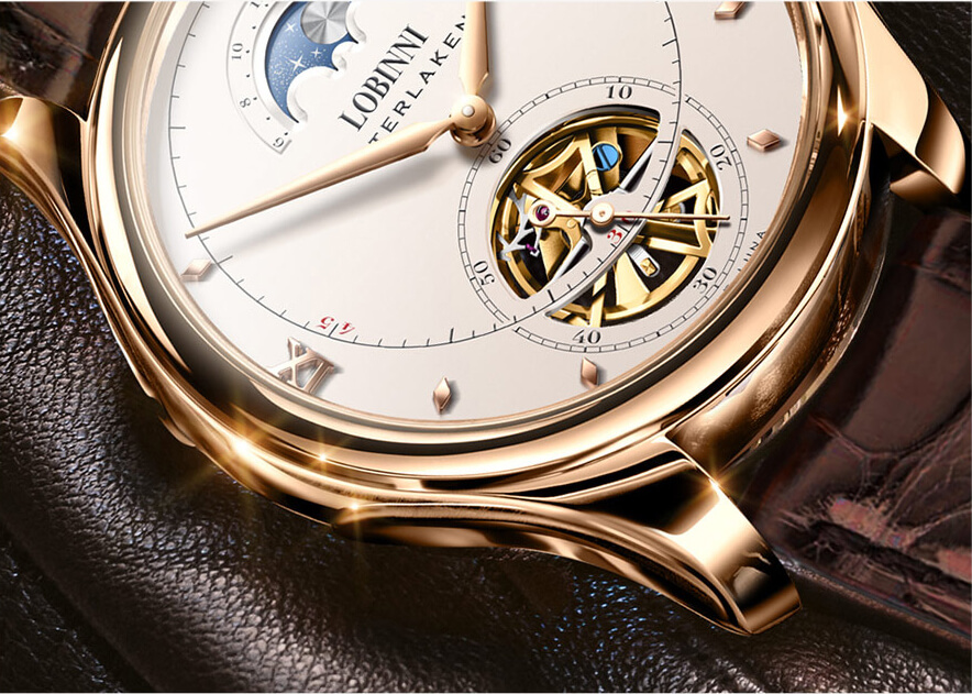 Đồng hồ nam chính hãng LOBINNI L13022-5,kính sapphire,chống xước,chống nước 50m,Bh 24 tháng,máy cơ (automatic)