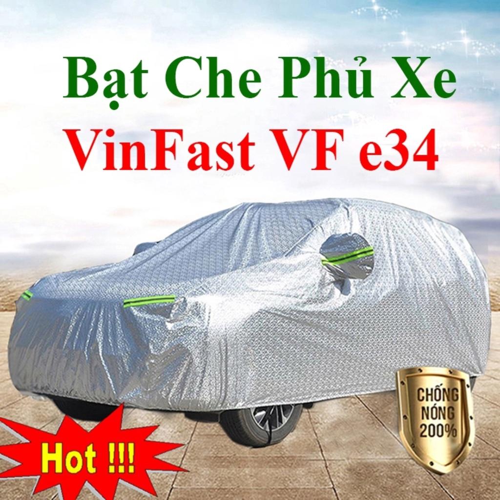 Bạt Phủ Xe Ô Tô Vinfast VF e34 - Bạt Phủ Ô Tô 5 Chỗ 3 Lớp Cao Cấp Chống Mưa, Chống Nắng, Chống Cháy Loại 1