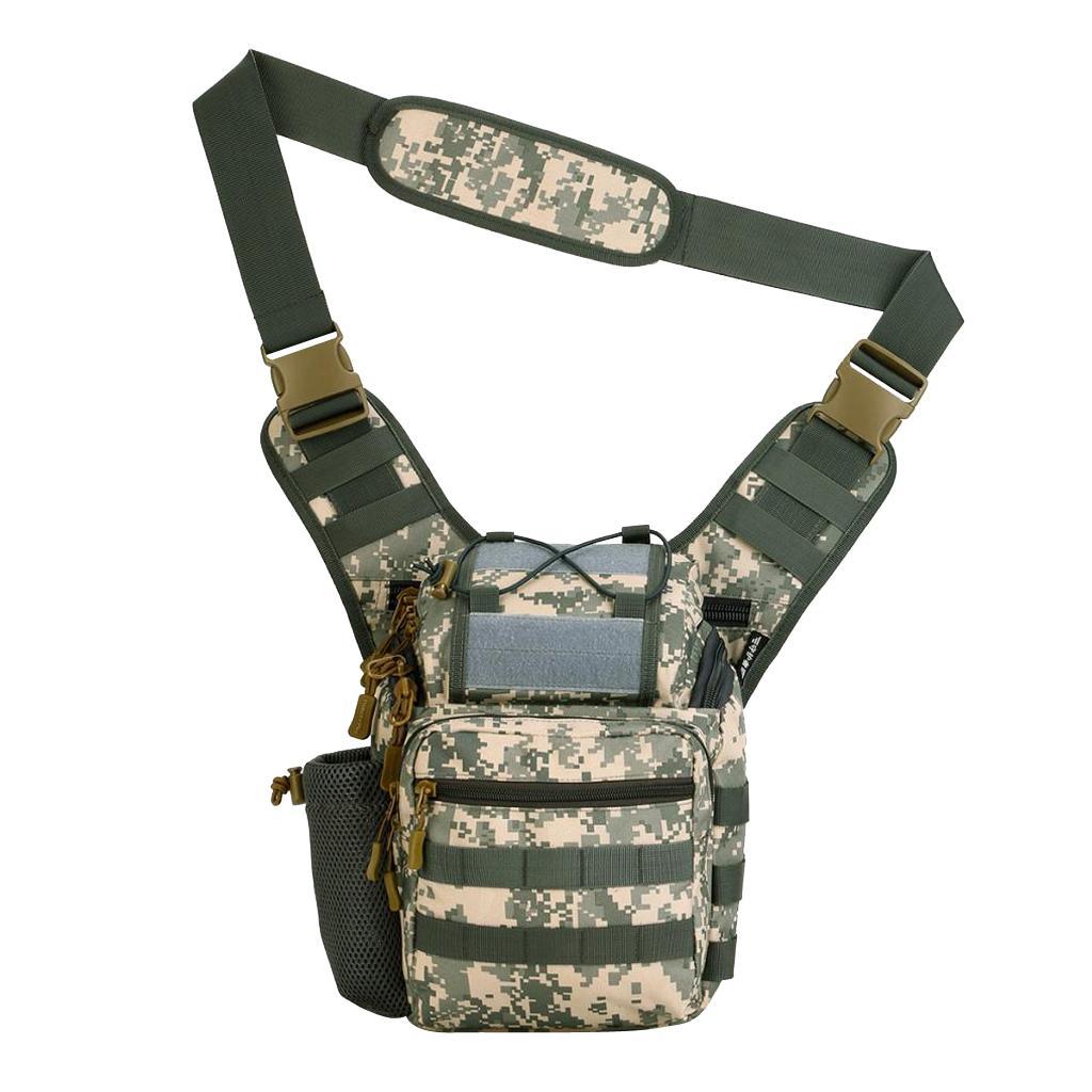 MOLLE Hiking Daypack Shoulder Pack Bag Laptop Backpack Crossbody Bag for Hunting Camping Trekking Outdoor Sports