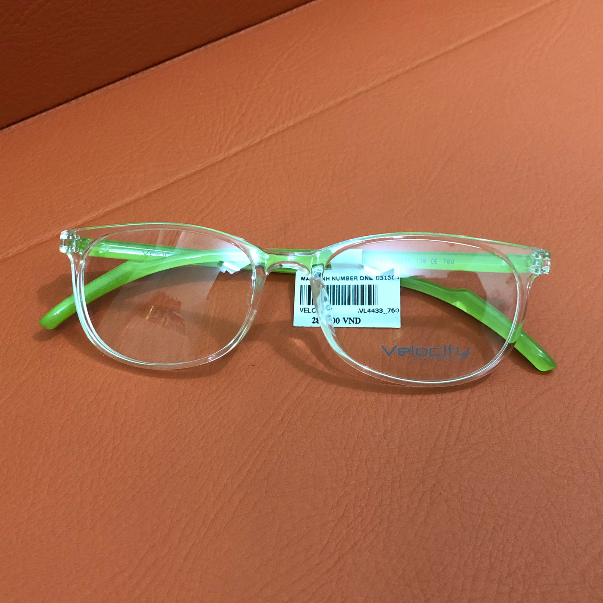 Gọng kính unisex nhựa TR90 thời trang VELOCITY VL4433