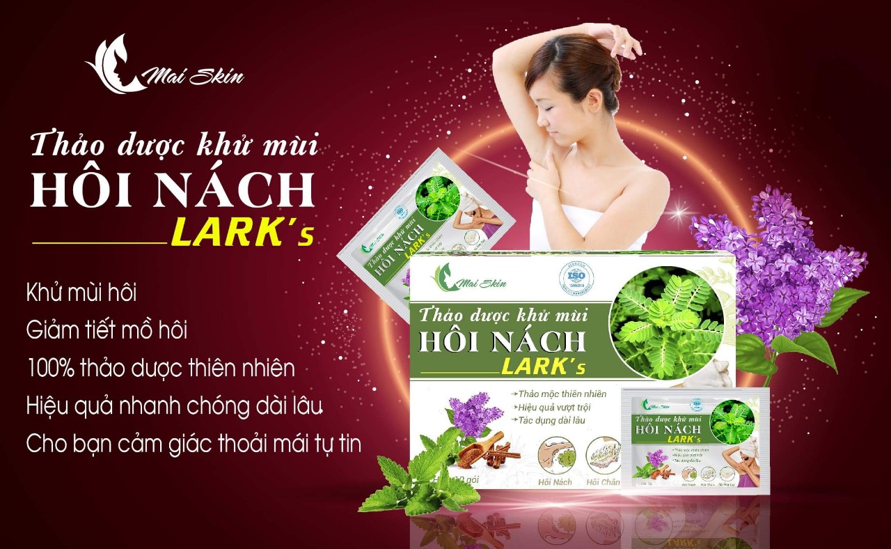 Bột Thảo dược khử mùi hôi nách, hôi chân,mồ hôi tay chân LARK'S