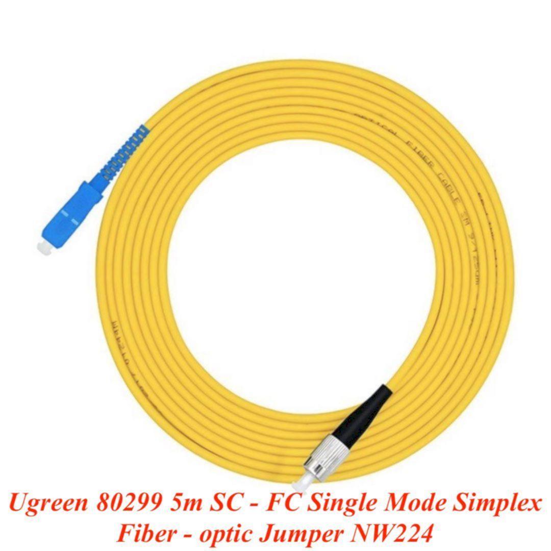 Ugreen UG80299NW224TK 5M SC-FC Màu vàng Cáp nhảy quang Single mode Simplex Fiber - HÀNG CHÍNH HÃNG