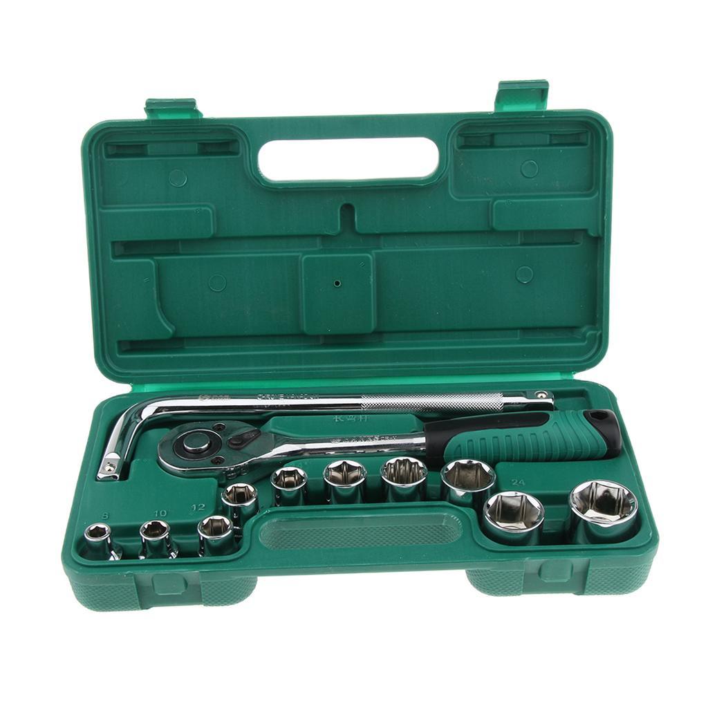 13pcs 1/4 Inch Drive Hex Bit Socket Set Socket wrench Set Wrench Adapter