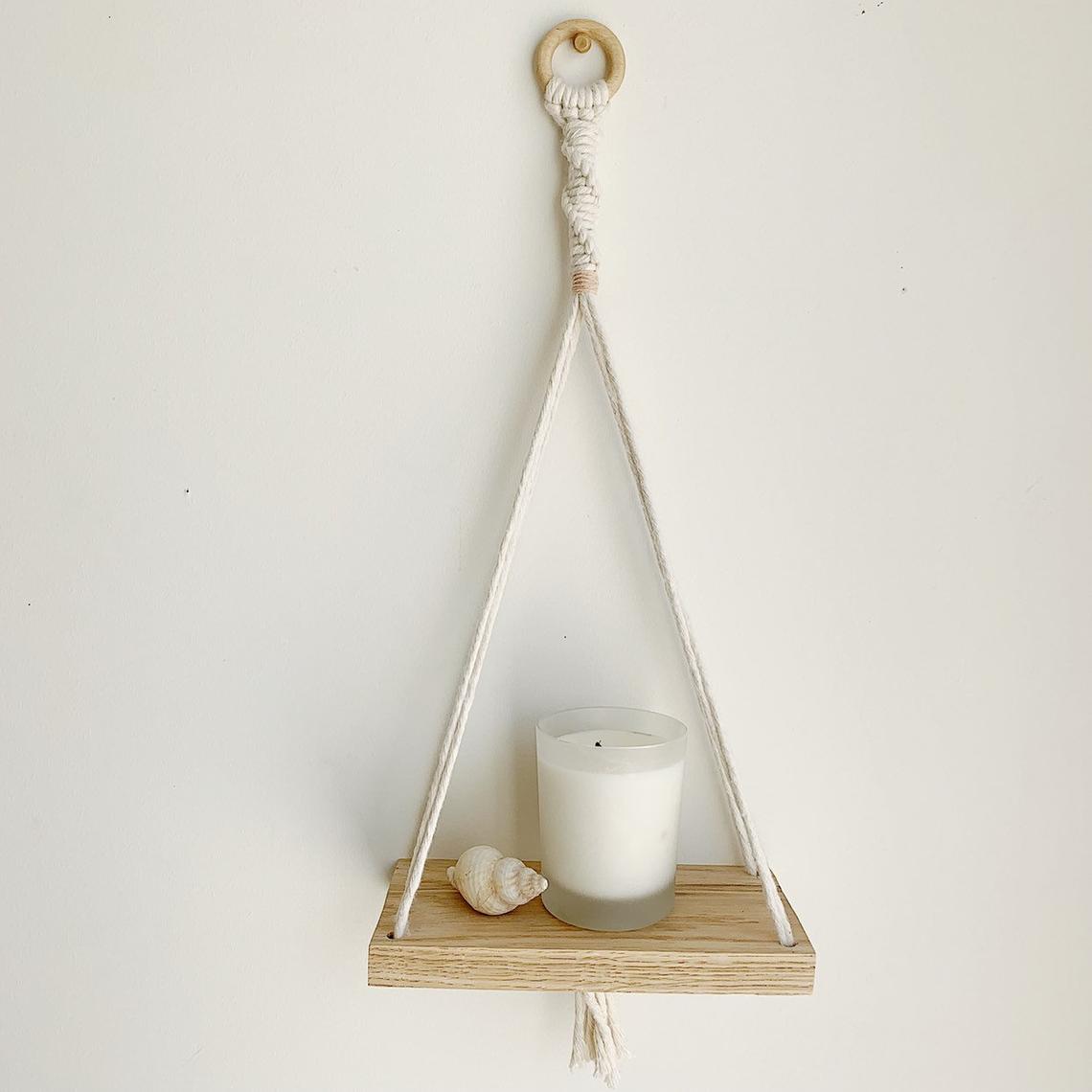 1 kệ trang trí dây treo tườngtết macrame phối màu