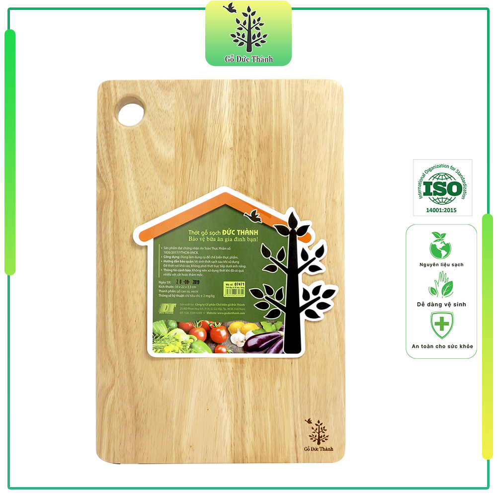 Thớt chữ nhật có lỗ treo, trung Đức Thành 07471