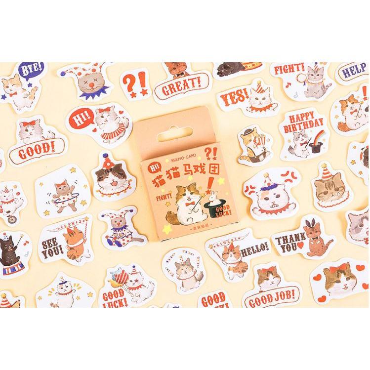 Bộ 46 Sticker Mèo Ảo Thuật E110