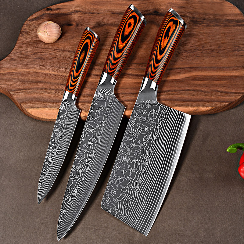 BỘ 3 DAO BẾP NHẬT THÉP DAMASCUS DT2