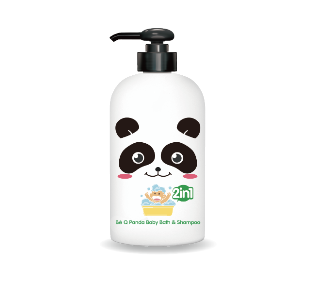 auFine Bé Q Panda Baby Tắm Gội 2 in 1 Trẻ Em 400ml