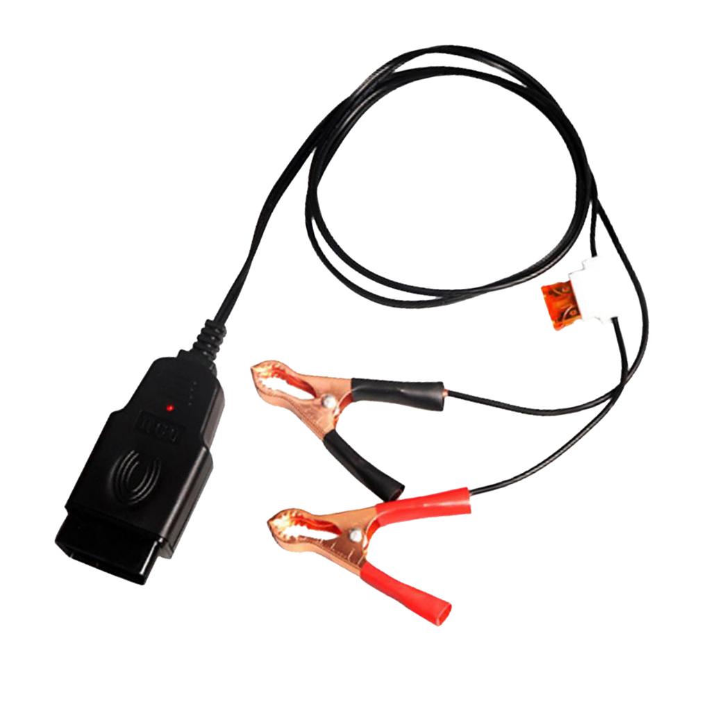 OBD2 To Alligator Clip Connector Car ECU Memory Saver 12V Battery Replace