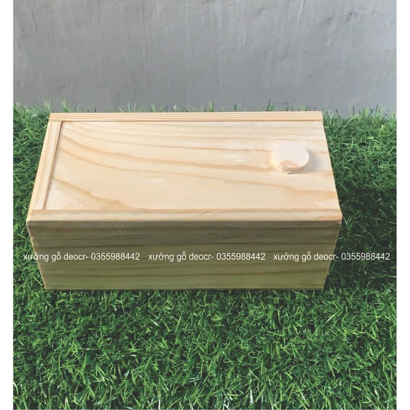 Hộp Gỗ Chữ Nhật Nắp Trượt, Hộp Gỗ Quà Tặng Đựng Đồ Đa Năng- Woody Box