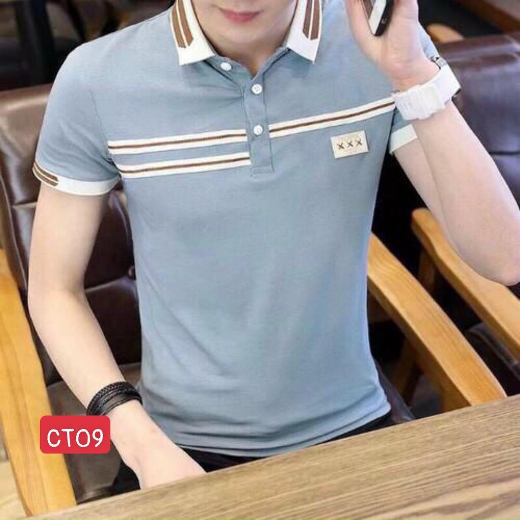 Áo Thun, Áo Phông Nam, Dáng Ôm Body, Không Nhăn, Không xù Hit Hót Thời Trang Cao Cấp TINA ms09