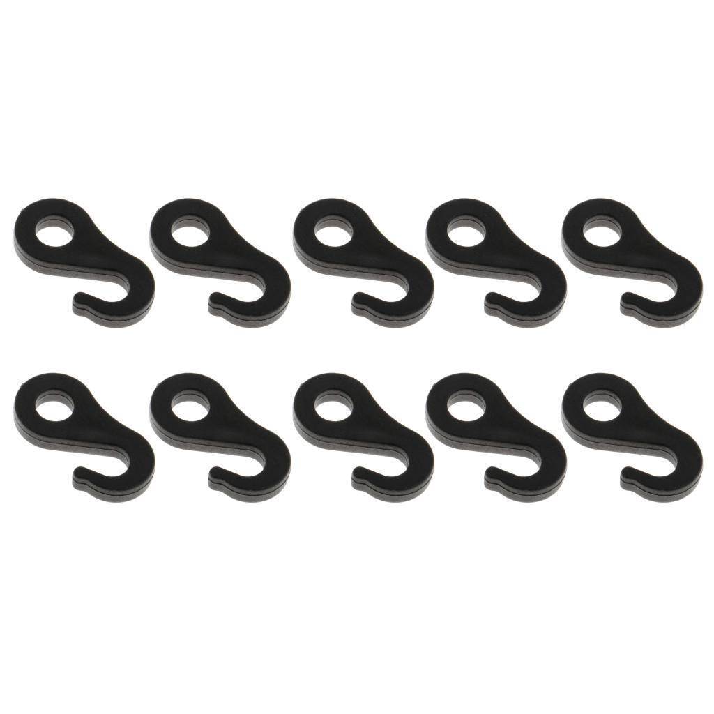 2x10Pcs / Set Tent Awning Attachment Hook Tie Rope 3.6 Cm End Bungee Rope