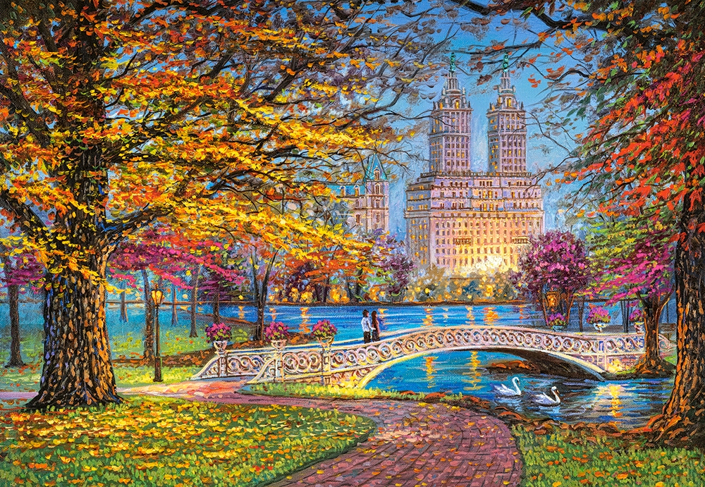 Xếp hình puzzle Autumn Stroll, Central Park 1500 mảnh CASTORLAND C-151844