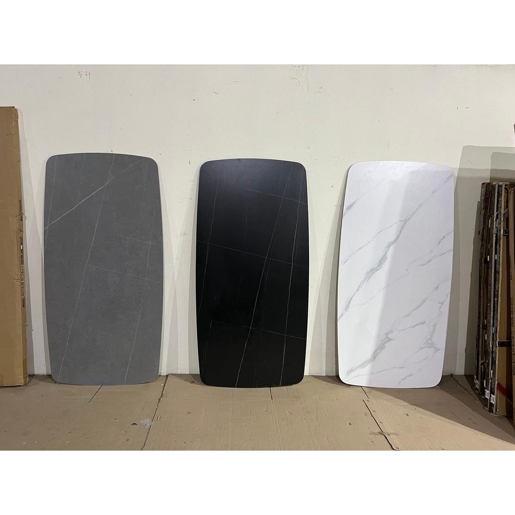 Bộ bàn ăn mặt đá ceramic bóng chân X cong kết hợp cùng ghế Spot